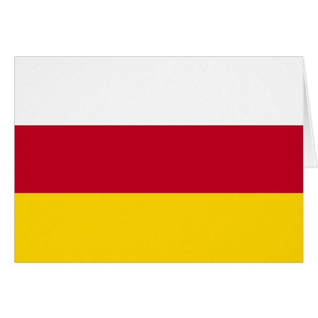 Nordossetiens flagga hälsningskort (Framsidan Horizontal)