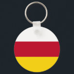 Nordossetiens flagga nyckelring<br><div class="desc">Nordossetien Alanias patriotiska flagga.</div>