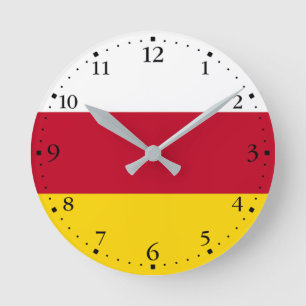 Nordossetiens flagga rund klocka