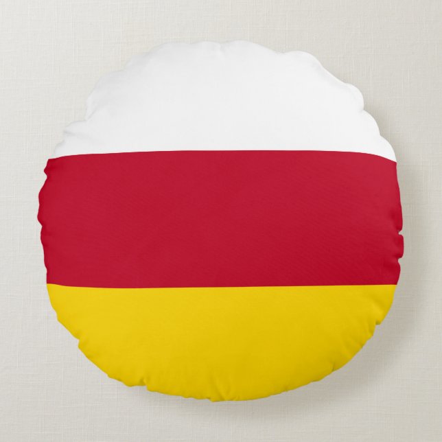 Nordossetiens flagga rund kudde (Framsidan)