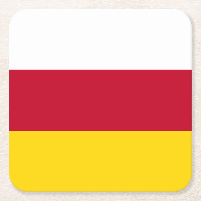 Nordossetiens flagga underlägg papper kvadrat (Framsidan)
