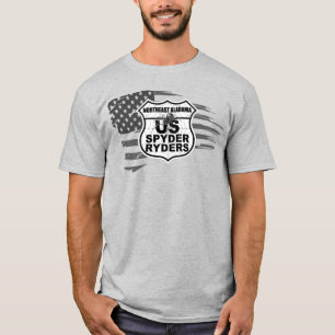 Nordöstra Alabama-kapitlet - Tattrat Flagga bw T Shirt