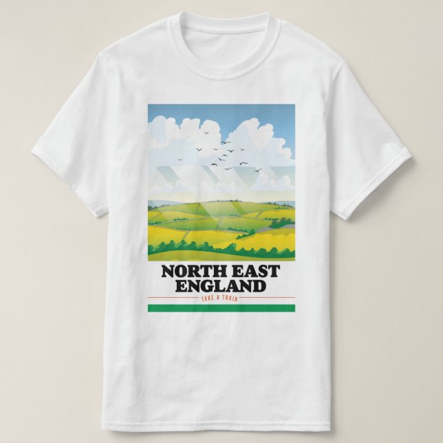 Nordöstra England resaffisch. T Shirt (Design framsida)