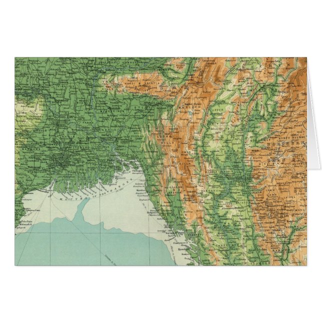 Nordöstra Indien Hälsningskort (Framsidan Horizontal)