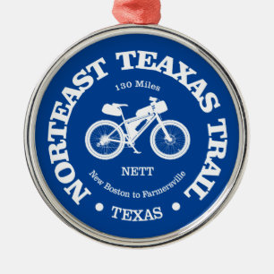 Nordöstra Texas Trail (cykling) Julgransprydnad Metall