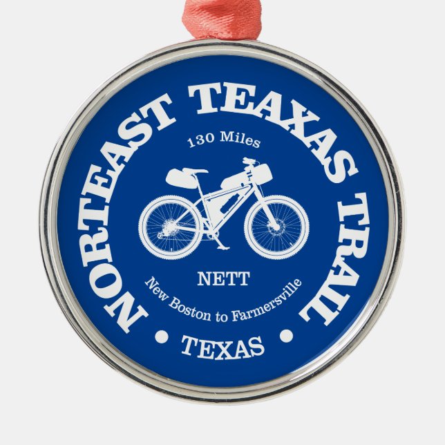 Nordöstra Texas Trail (cykling) Julgransprydnad Metall (Framsidan)