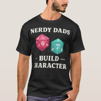 Nördpappor Bygger Karaktär Rpg Spelande D20 T Shirt