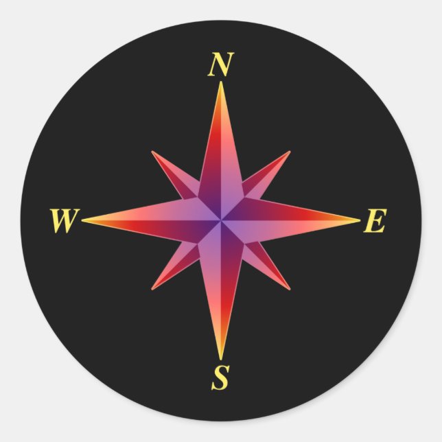 Nordpil Runt Klistermärke (Framsida)