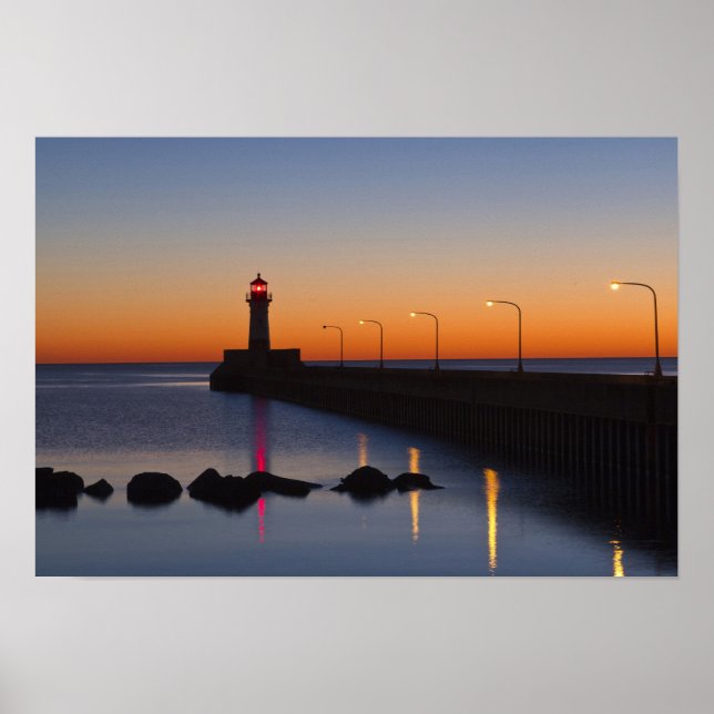 Nordpirens fyr i Duluth, Minnesota, Poster (Framsidan)