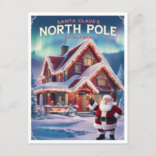 Nordpolen Alaska Santa's Home Vykort