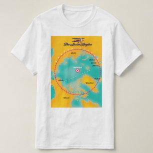 Nordpolen karta i den arktiska regionen t shirt