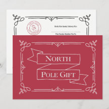 Nordpolen presentkort rött & vitt