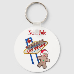 Nordpolenen Gingerbreadman med Las Vegas Nyckelring