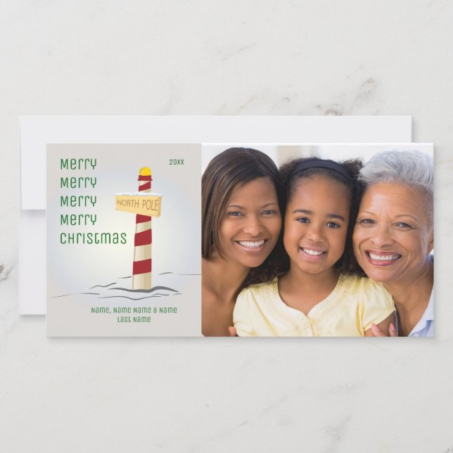 Nordpolens julfotoport julkort (Framsida)