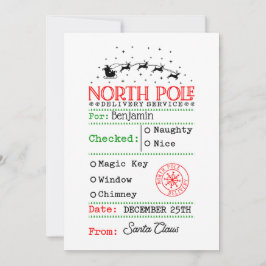 Nordpolens jultomte-Personlig Julkort