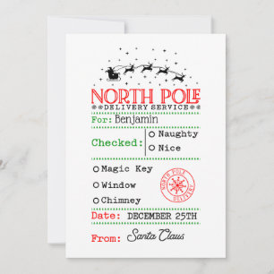 Nordpolens jultomte-Personlig Julkort