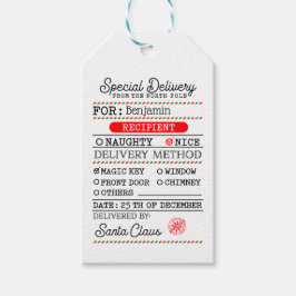 Nordpolens jultomte-Personlig Presentetikett