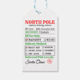 Nordpolens jultomte-Personlig Presentetikett