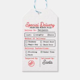 Nordpolens jultomte-Personlig Presentetikett