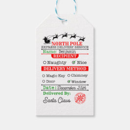 Nordpolens jultomte-Personlig Presentetikett