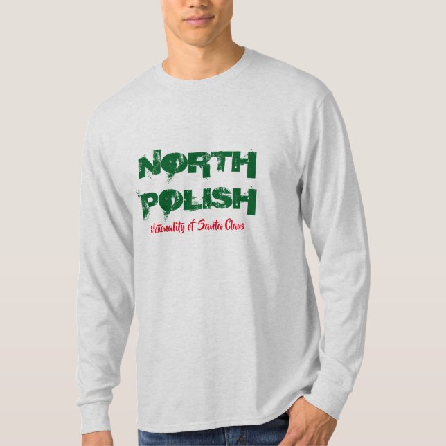 Nordpolens nationalitet jultomten lustig t shirt (Framsida)