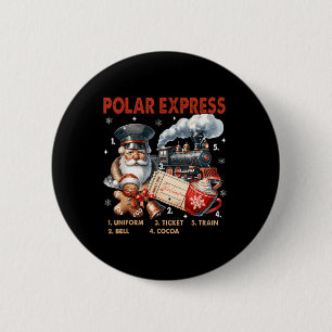 Nordpolens Polar Express All Abroad Tro Tåg Knapp
