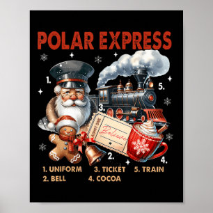 Nordpolens Polar Express All Abroad Tro Tåg Poster