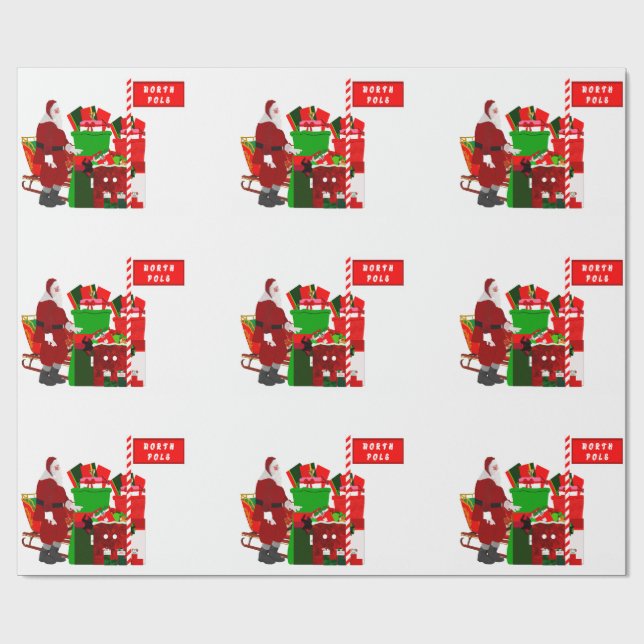 Nordpolens vitsvällning Papper Presentpapper (Platt)