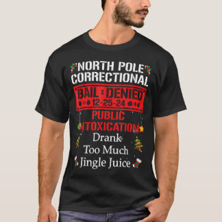 Nordpolskorrigering dryck för mycket jingle-juk t shirt