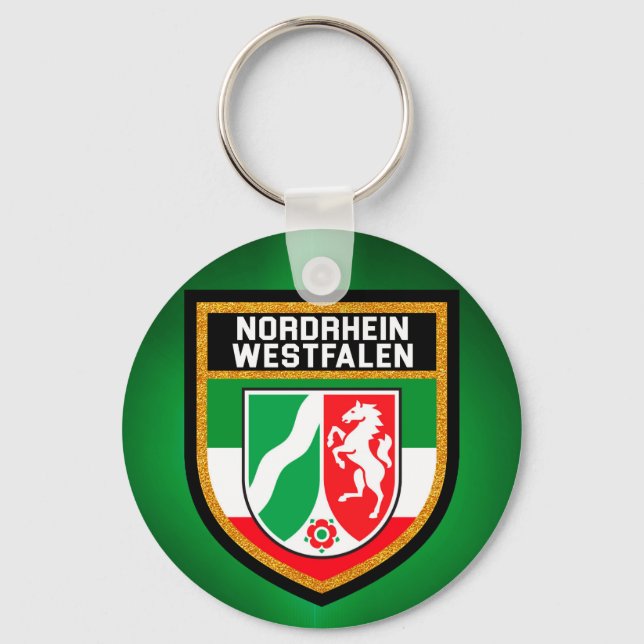 Nordrhein-Westfalen Flagga Nyckelring (Framsida)