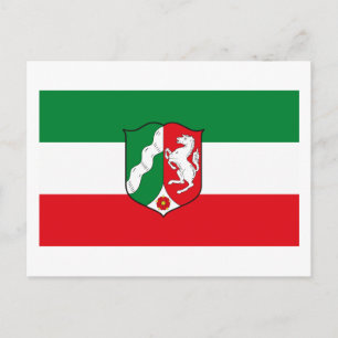 Nordrhein Westfalen Flagga Postcard Vykort