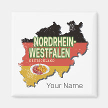 Nordrhein-Westfalen Tyskland Retro NRW Souvenir