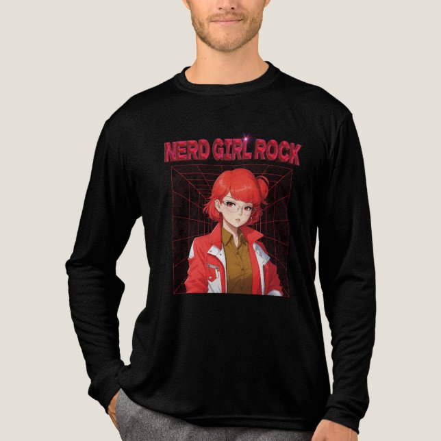 Nördrockflicka T Shirt (Framsida)