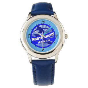 Nordshore Hawaii blue surfer logotyp (blåa surfare Armbandsur