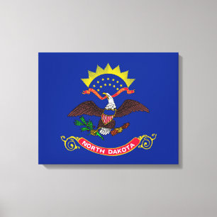 Nordsjön Dakota Statlig flagga Design Decor Canvastryck