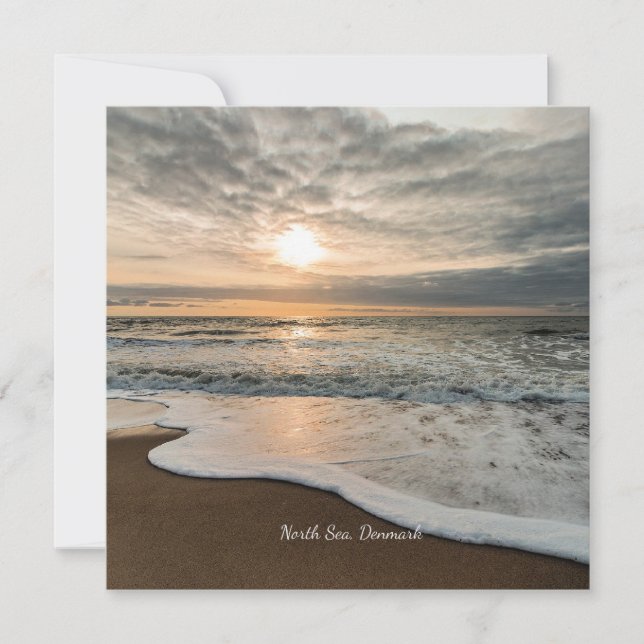 Nordsjön, Danmark, pikturesque sunset, (Framsida)