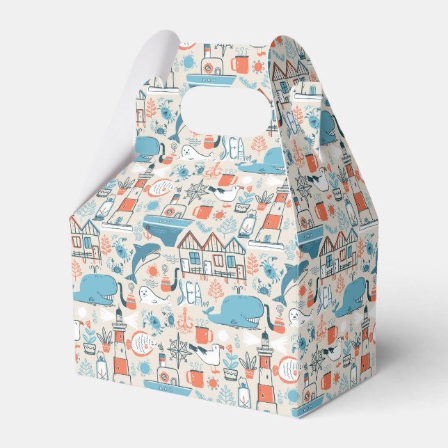 Nordsjöns myntlucka Mönster Presentaskar (Framsidan Sidan)