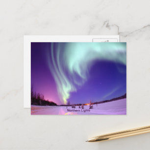 Nordskina i Ljus i Alaska Himlar Vykort