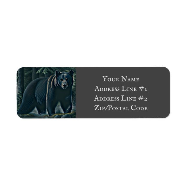 NordSkogen, glastbjörn Returadress Etikett (Framsidan)