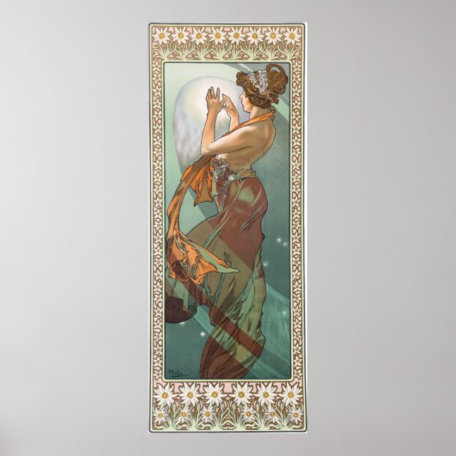 Nordstjärnan av Alphonse Mucha Poster (Framsidan)
