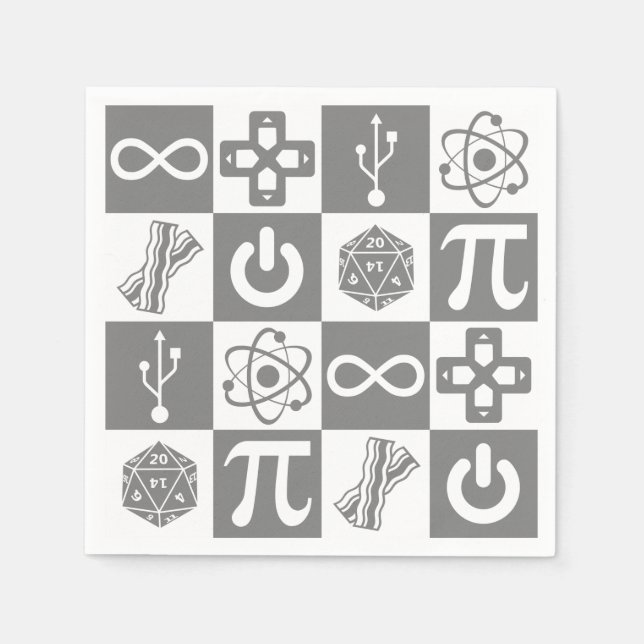 Nördsymboler Pappersservett (Framsidan)
