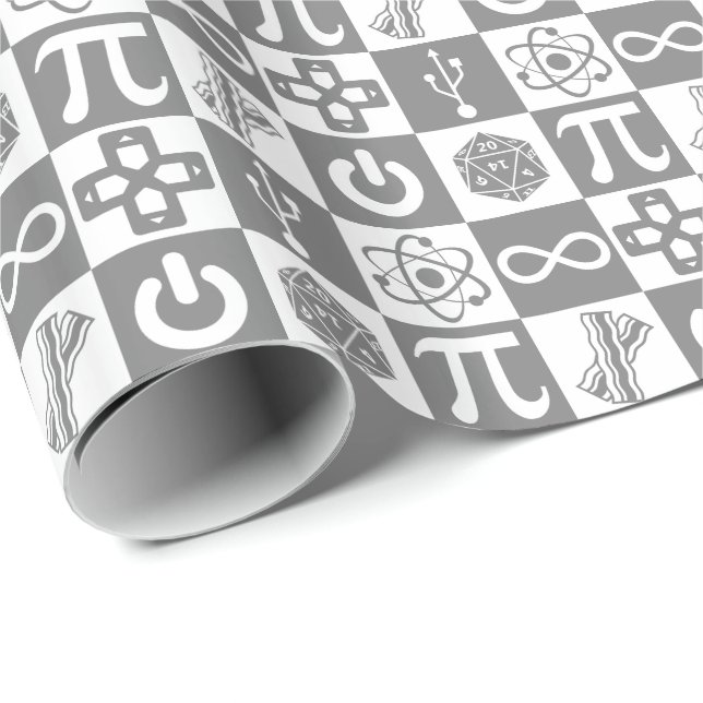 Nördsymboler Presentpapper (Rullad Hörn)