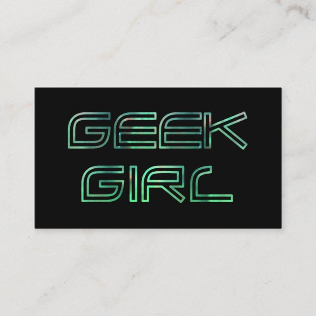 Nördtjej Profilkort Visitkort (Framsida)
