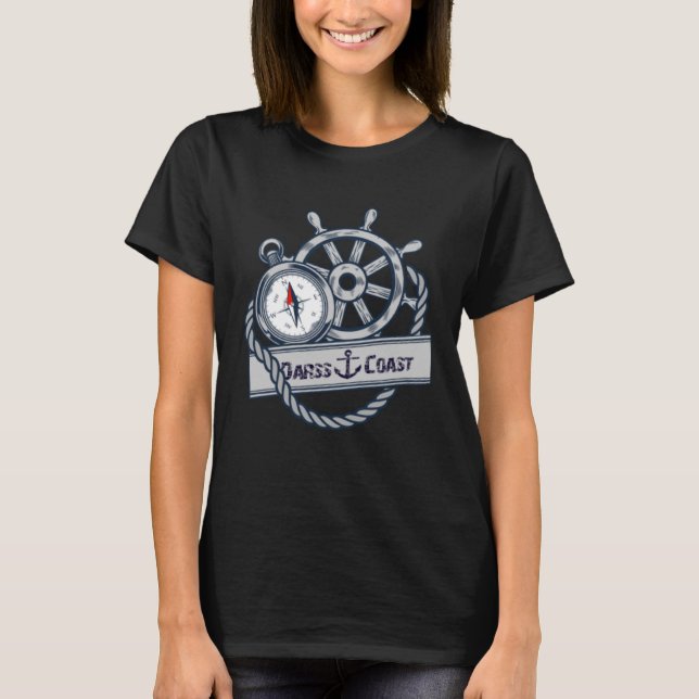 Nordtysk ÖstersjöankarCompass och Steerin T Shirt (Framsida)