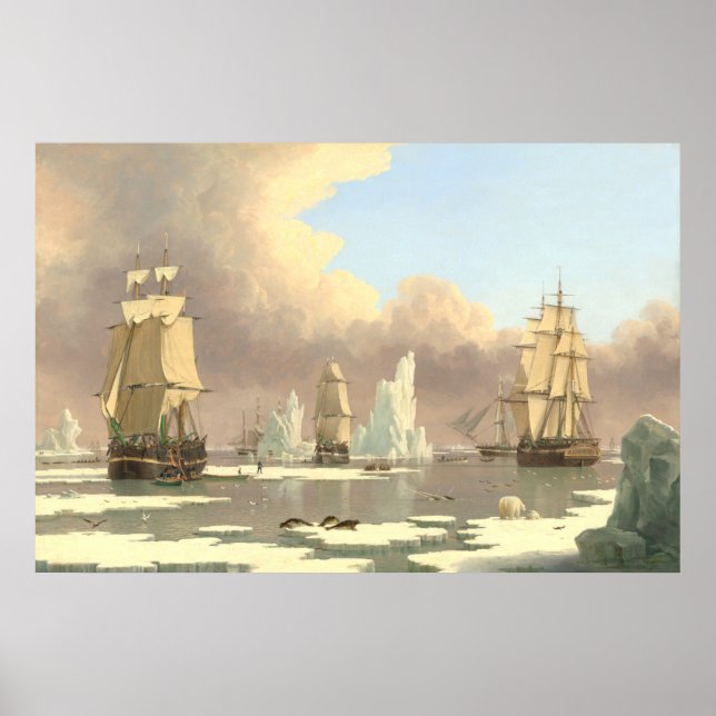 Nordvalsfisket - John Ward Fine Art Poster (Framsidan)
