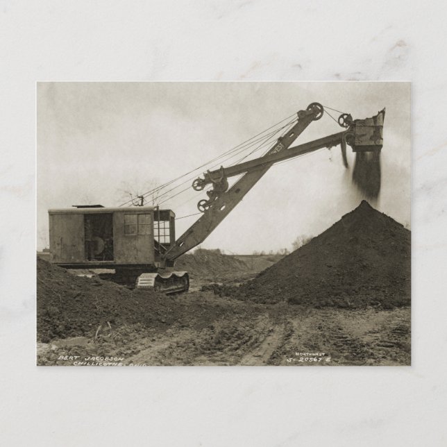 Nordvästra Crane och Shovel OPERATING INGENJÖR 18 Vykort (Framsida)