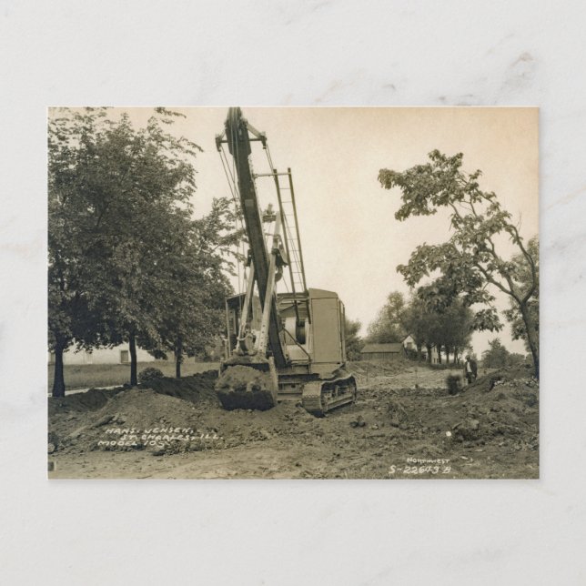 Nordvästra Crane och Shovel OPERATING INGENJÖR 19 Vykort (Framsida)