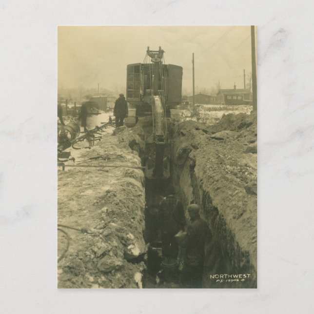 Nordvästra Crane och Shovel OPERATING INGENJÖR 32 Vykort (Framsida)