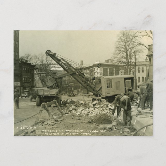 Nordvästra Crane och Shovel OPERATING INGENJÖR 9 Vykort (Framsida)