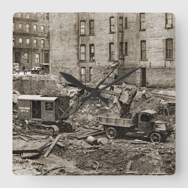 Nordvästra Crane och Shovel OPERATING INGENJÖR Fyrkantig Klocka (Framsida)